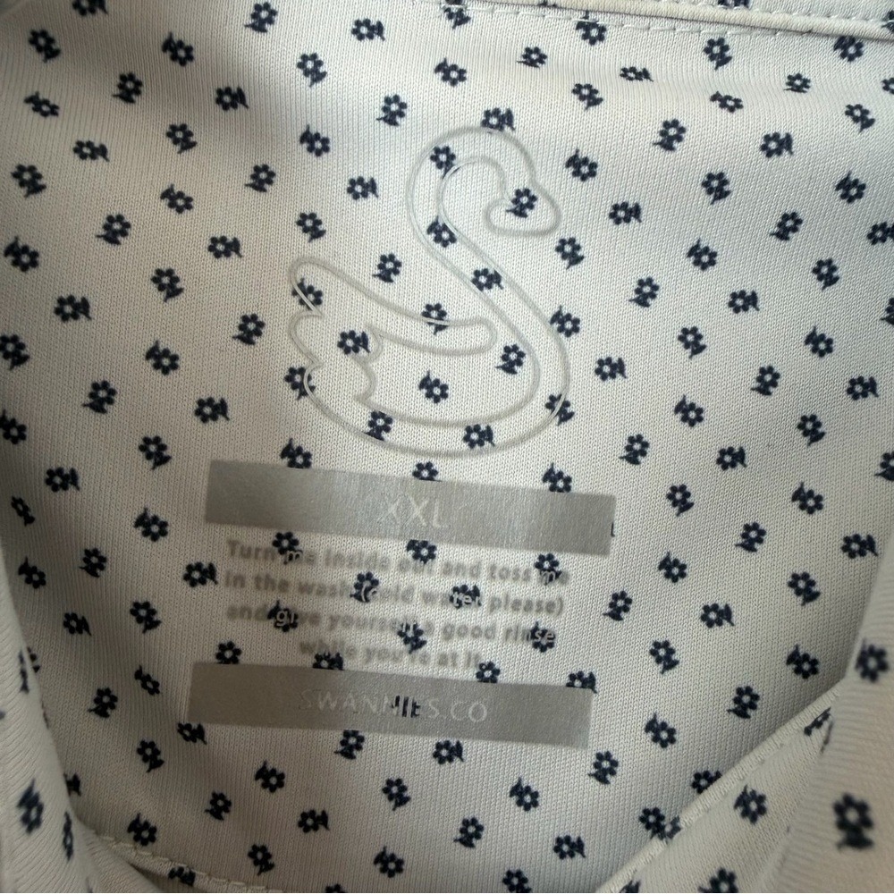 Swannies Performance Golf Polo Shirt Short Sleeve Breathable Floral Print‎ XXL - Picture 11 of 15